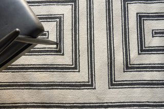 Exquisite Rugs Studio 7531 Ivory/Black Area Rug Lifestyle Image Feature