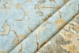 Exquisite Rugs Antique Weave Oushak 8001 Light Blue/Brown Area Rug Corner Image