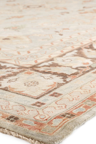 Exquisite Rugs Antique Weave Oushak 8003 Light Blue/Brown Area Rug Corner Image