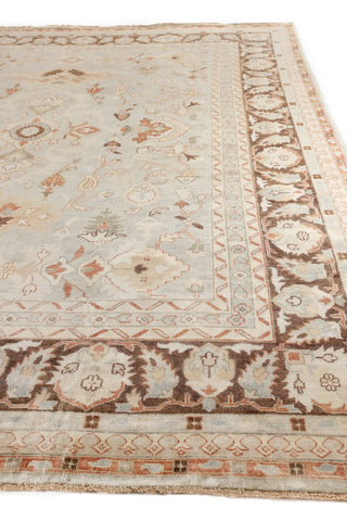 Exquisite Rugs Antique Weave Oushak 8003 Light Blue/Brown Area Rug Closeup Image
