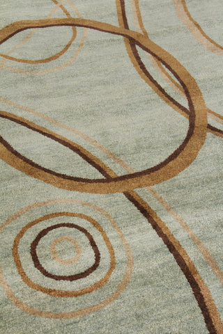 Exquisite Rugs Soho 8057 Light Blue/Green Area Rug Detail Image