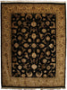 Exquisite Rugs Museum Kashan 8074 Black/Gold Area Rug main image