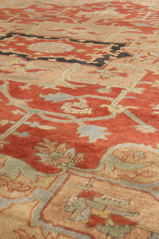 Exquisite Rugs Antique Weave Serapi 8144 Rust/Gold Area Rug Detail Image