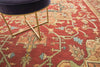 Exquisite Rugs Antique Weave Serapi 8144 Rust/Gold Area Rug Lifestyle Image Feature