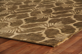 Exquisite Rugs Metro 8195 Green/Ivory Area Rug Corner Image
