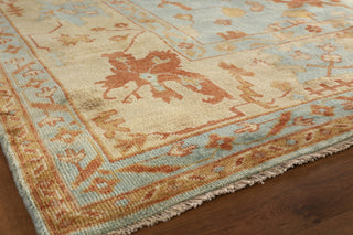 Exquisite Rugs Antique Weave Oushak 9161 Dark Blue/Beige Area Rug Corner Image