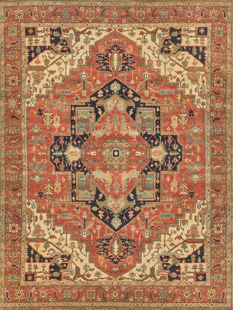 Exquisite Rugs Fine Serapi 9206 Rust/Ivory Area Rug main image