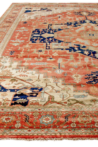 Exquisite Rugs Fine Serapi 9206 Rust/Ivory Area Rug Closeup Image