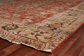 Exquisite Rugs Antique Weave Serapi 9225 Rust/Gold Area Rug Corner Image