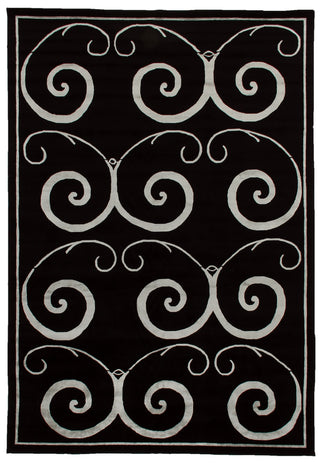 Exquisite Rugs Super Tibetan 9323 Black/Silver Area Rug main image