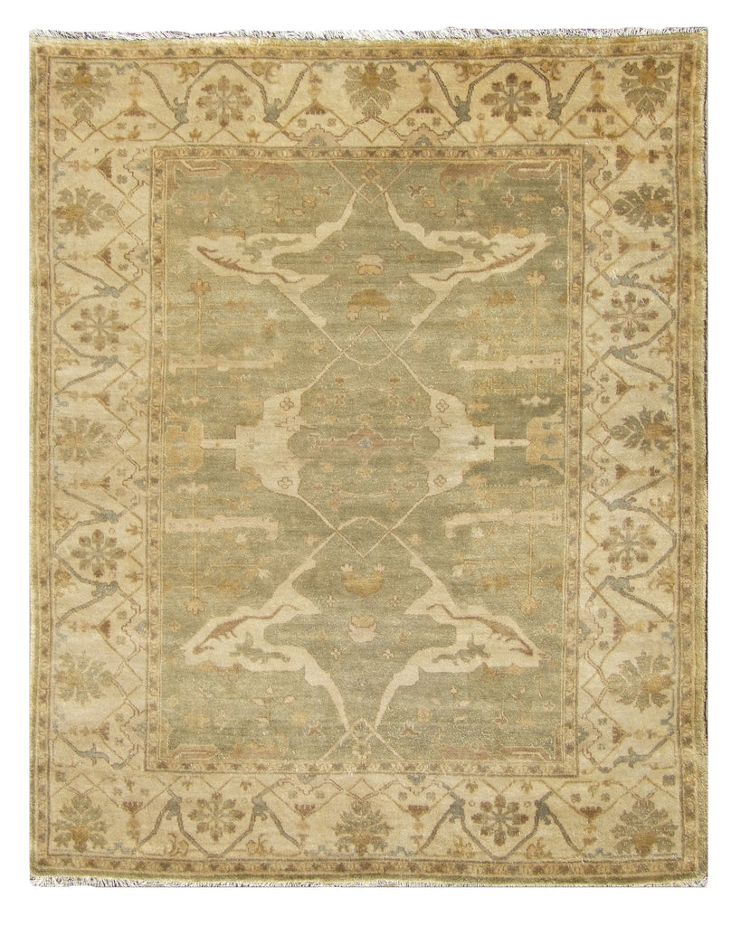 Exquisite Rugs Antique Weave Oushak 9328 Light Green/Ivory Area Rug main image
