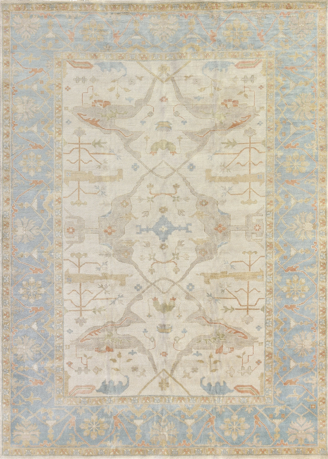 Exquisite Rugs Antique Weave Oushak 9329 Blue/Ivory Area Rug