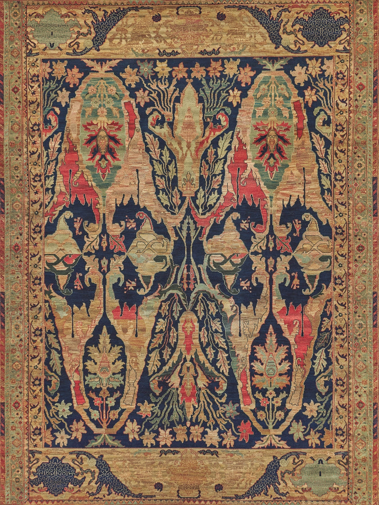 Exquisite Rugs Jurassic 9368 Beige/Blue/Gold Area Rug main image