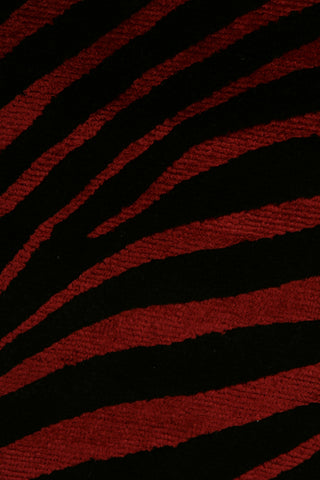 Exquisite Rugs Wilderness 9380 Black/Red Area Rug Closeup Image