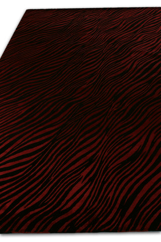 Exquisite Rugs Wilderness 9380 Black/Red Area Rug Pile Image