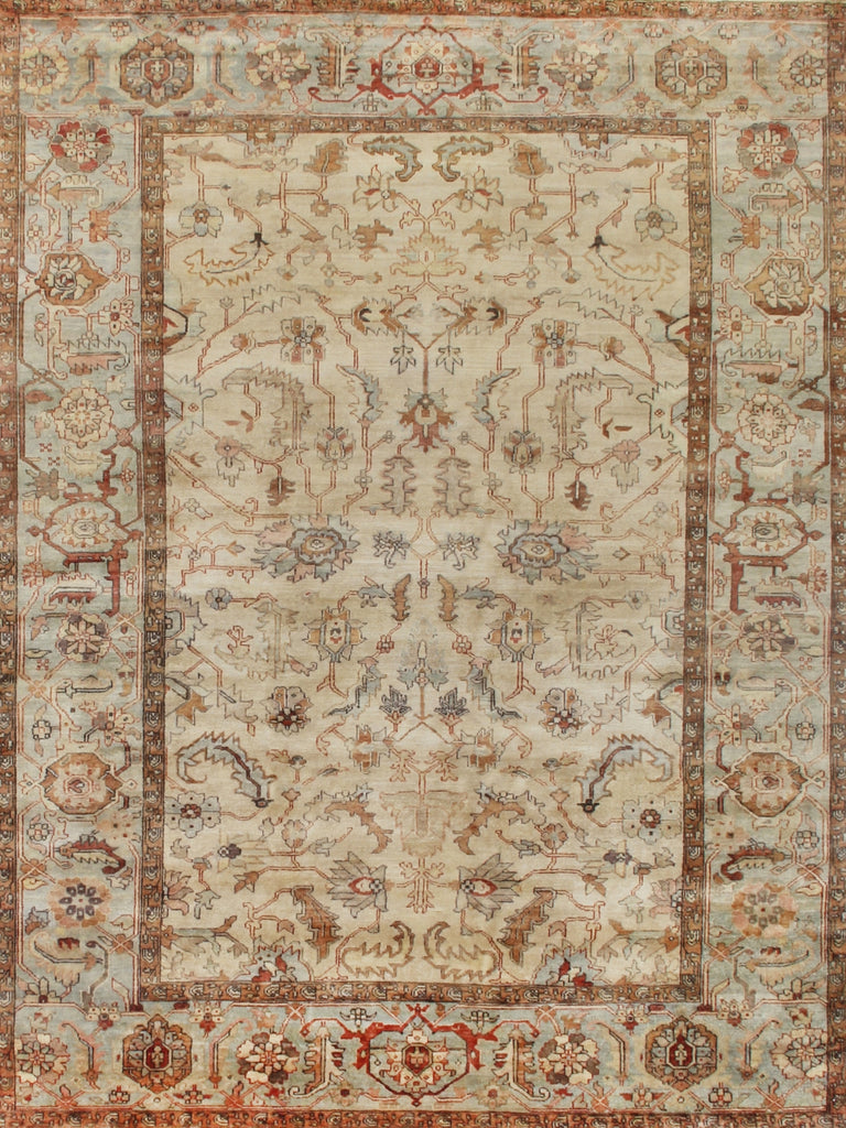 Exquisite Rugs Antique Weave Serapi 9391 Ivory/Light Blue Area Rug main image