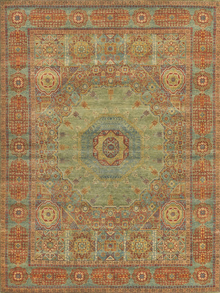 Exquisite Rugs Mamluk 9404 Green/Light Blue Area Rug main image