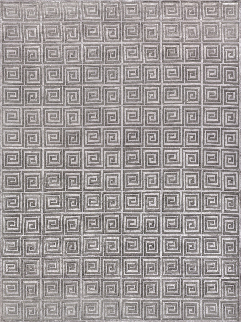 Exquisite Rugs Greek Key 9419 Silver Area Rug by The Met main image