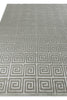 Exquisite Rugs Greek Key 9419 Silver Area Rug by The Met Closeup Image