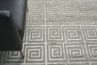 Exquisite Rugs Greek Key 9419 Silver Area Rug by The Met Lifestyle Image Feature