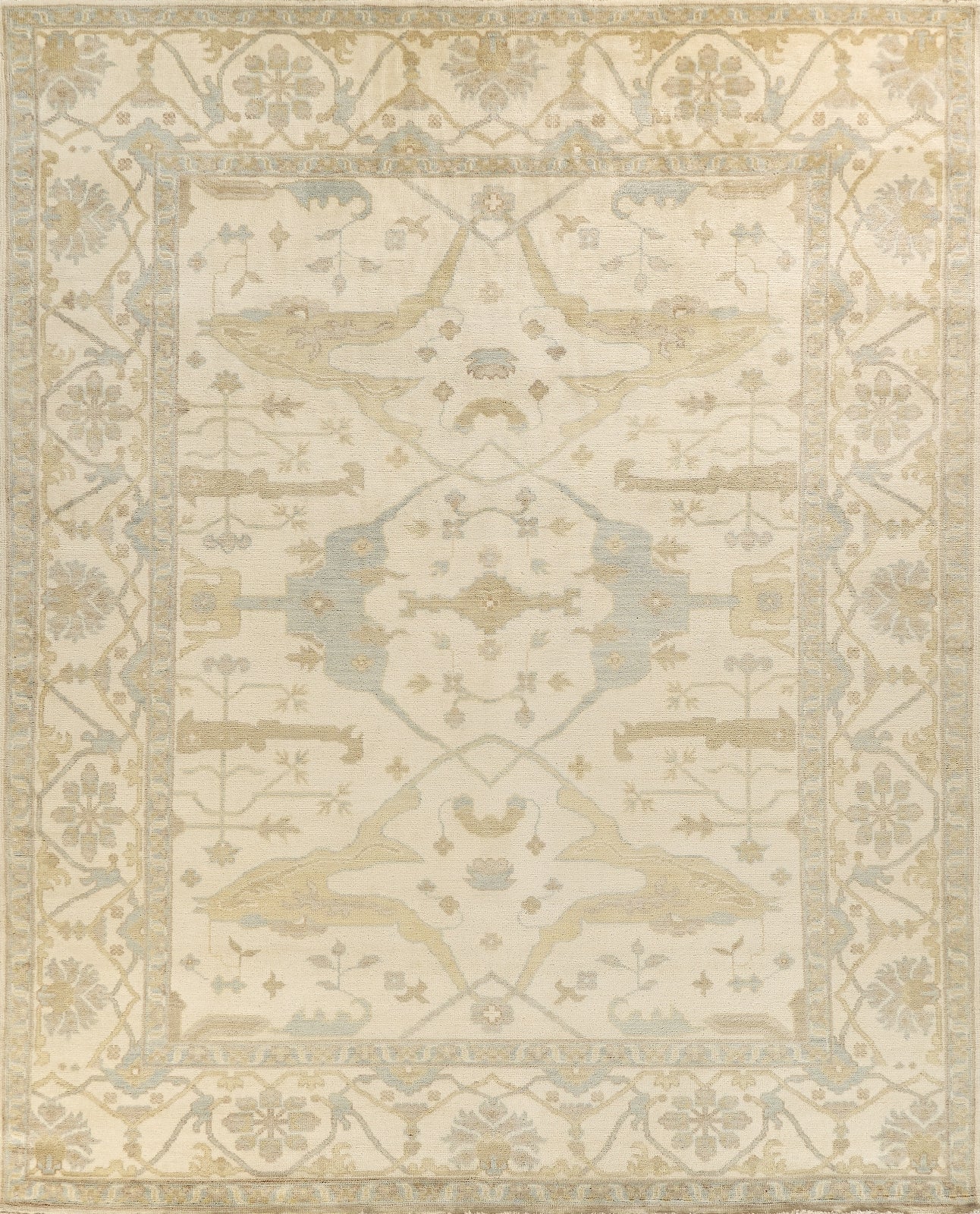 Exquisite Rugs Antique Weave Oushak 9492 Beige/Blue/Brown Area Rug