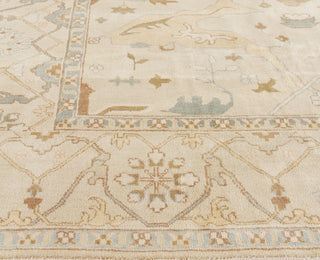 Exquisite Rugs Antique Weave Oushak 9492 Beige/Blue/Brown Area Rug Closeup Image