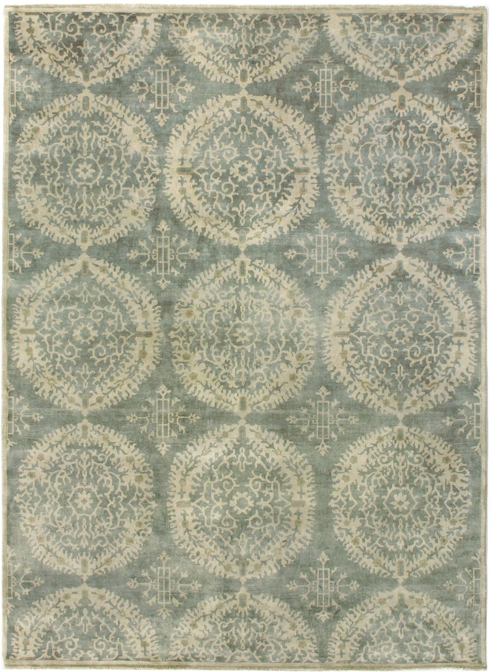 Exquisite Rugs Fine Wool 9495 Silver/Gray Area Rug