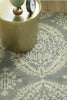 Exquisite Rugs Fine Wool 9495 Silver/Gray Area Rug Lifestyle Image Feature