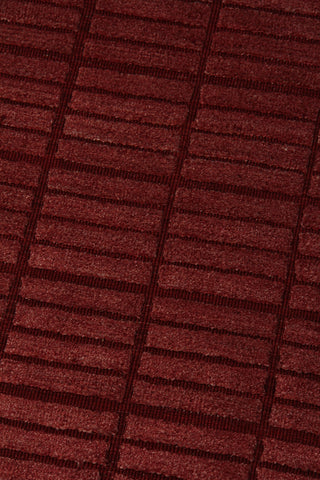 Exquisite Rugs Blocks 9502 Red Area Rug Closeup Image