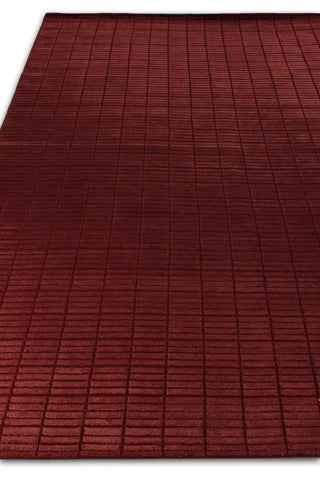 Exquisite Rugs Blocks 9502 Red Area Rug Pile Image