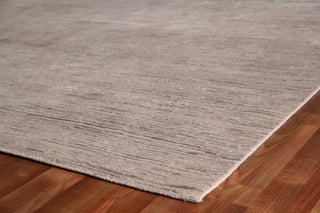 Exquisite Rugs Bamboo Silk 9517 Light Gray Area Rug Corner Image