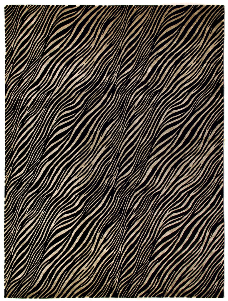 Exquisite Rugs Super Tibetan 9527 Black/Silver Area Rug main image