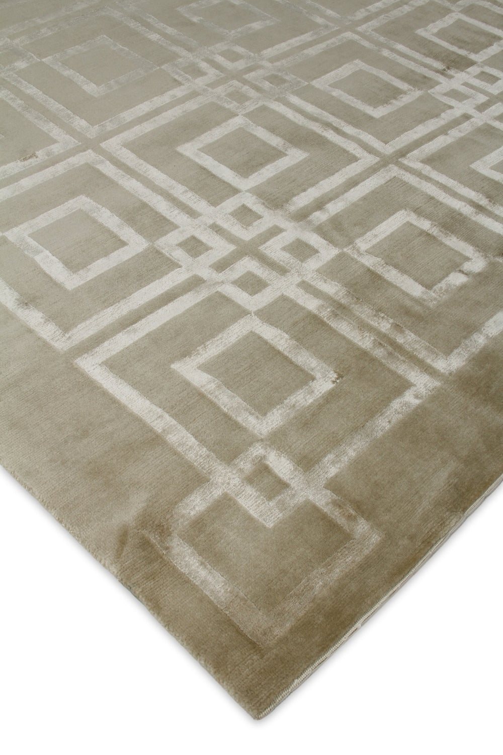 Exquisite Rugs Super Tibetan 9556 Taupe Area Rug Lifestyle Image Feature