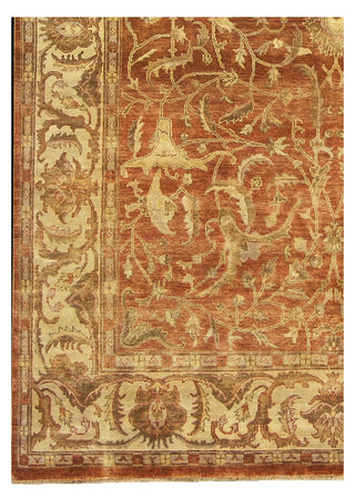 Exquisite Rugs Antique Weave Oushak 9564 Rust/Ivory Area Rug Detail Image