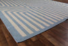Exquisite Rugs Flatweave 9622 Light Blue Area Rug Corner Image