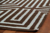 Exquisite Rugs Flatweave 9624 Brown Area Rug Corner Image