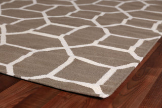 Exquisite Rugs Flatweave 9687 Sage Area Rug Closeup Image