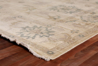 Exquisite Rugs Antique Weave Oushak 9691 Ivory Area Rug Closeup Image