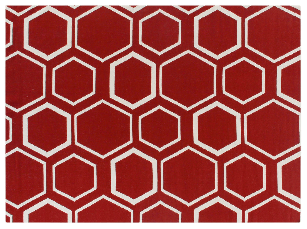 Exquisite Rugs Flatweave 9697 Red/White Area Rug main image
