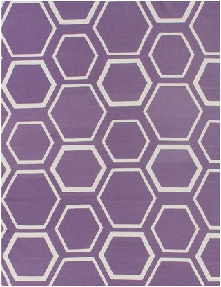 Exquisite Rugs Flatweave 9700 Purple/White Area Rug main image