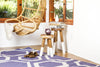 Exquisite Rugs Flatweave 9700 Purple/White Area Rug Lifestyle Image Feature