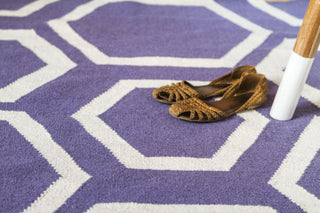 Exquisite Rugs Flatweave 9700 Purple/White Area Rug Detail Image