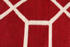 Exquisite Rugs Flatweave 9706 Red/White Area Rug Closeup Image