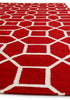 Exquisite Rugs Flatweave 9706 Red/White Area Rug Pile Image