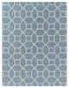 Exquisite Rugs Druggets 9708 Turquoise/White Area Rug main image