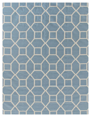 Exquisite Rugs Druggets 9708 Turquoise/White Area Rug main image