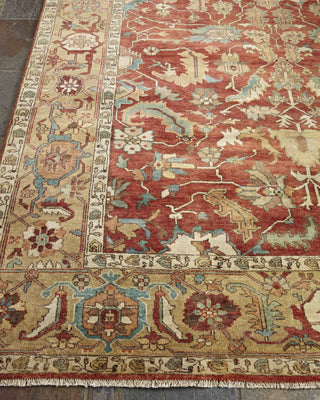Exquisite Rugs Antique Weave Serapi 9745 Rust/Gold Area Rug Closeup Image