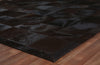 Exquisite Rugs Natural Hide 9753 Black Area Rug Corner Image