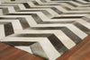 Exquisite Rugs Natural Hide 9762 White/Gray Area Rug Corner Image
