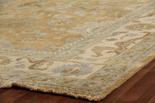 Exquisite Rugs Antique Weave Oushak 9782 Gold/Ivory Area Rug Corner Image